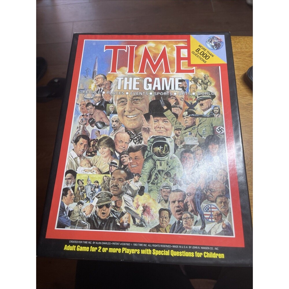 Time The Game Time Magazine Questions Board Game 1983 Rare Vintage